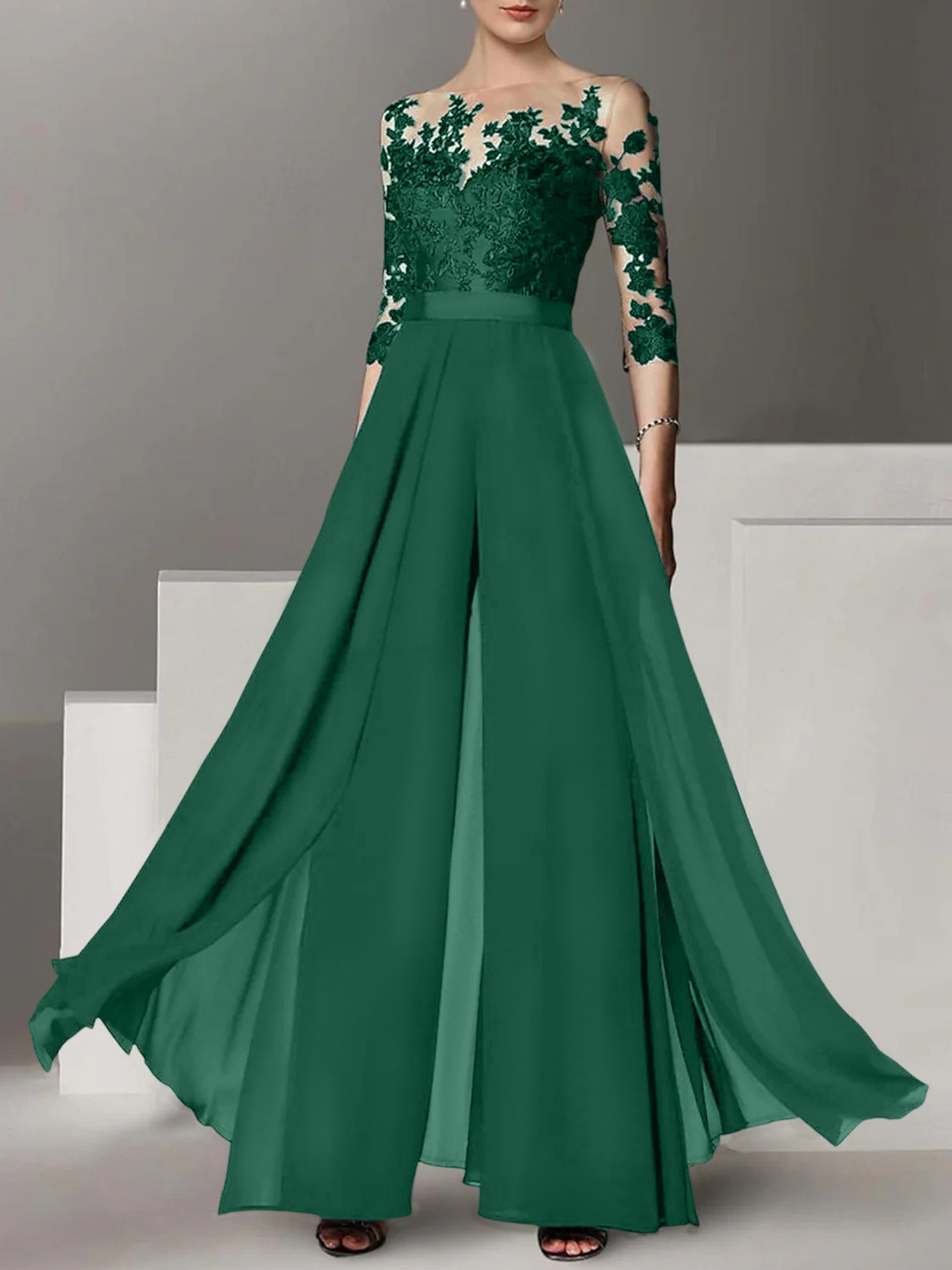 Vestidos de madre de la novia de corte A/princesa con apliques