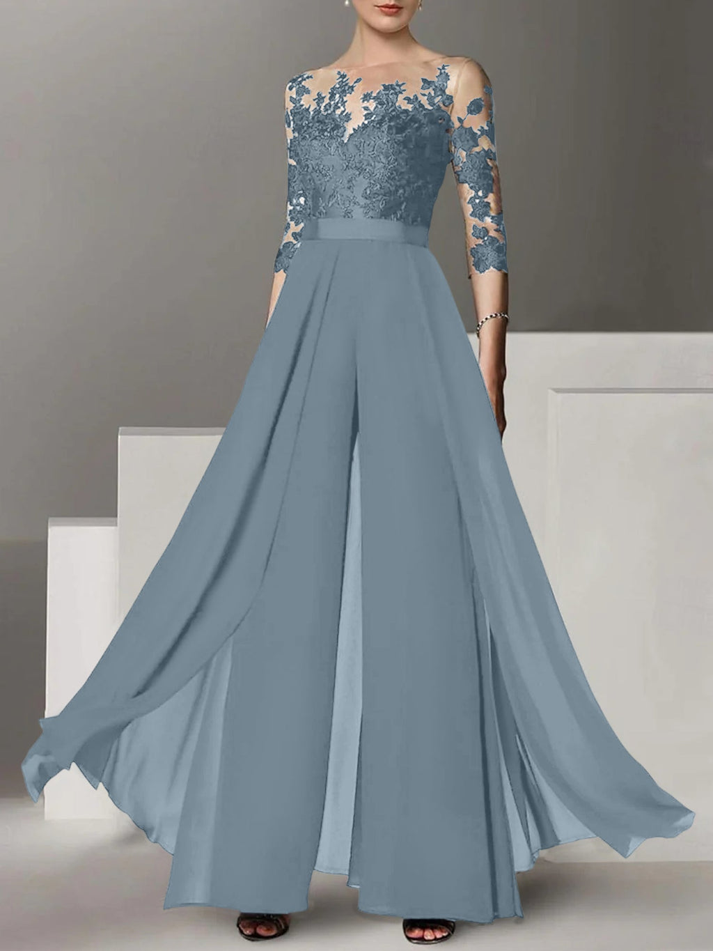 Vestidos de madre de la novia de corte A/princesa con apliques
