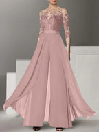 Vestidos de madre de la novia de corte A/princesa con apliques