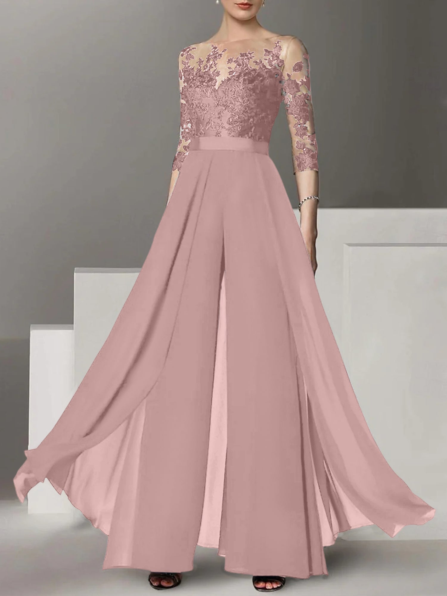 Vestidos de madre de la novia de corte A/princesa con apliques
