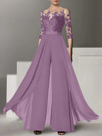 Vestidos de madre de la novia de corte A/princesa con apliques