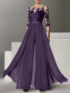 Vestidos de madre de la novia de corte A/princesa con apliques