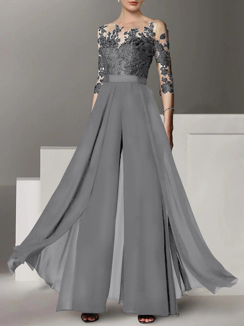 Vestidos de madre de la novia de corte A/princesa con apliques