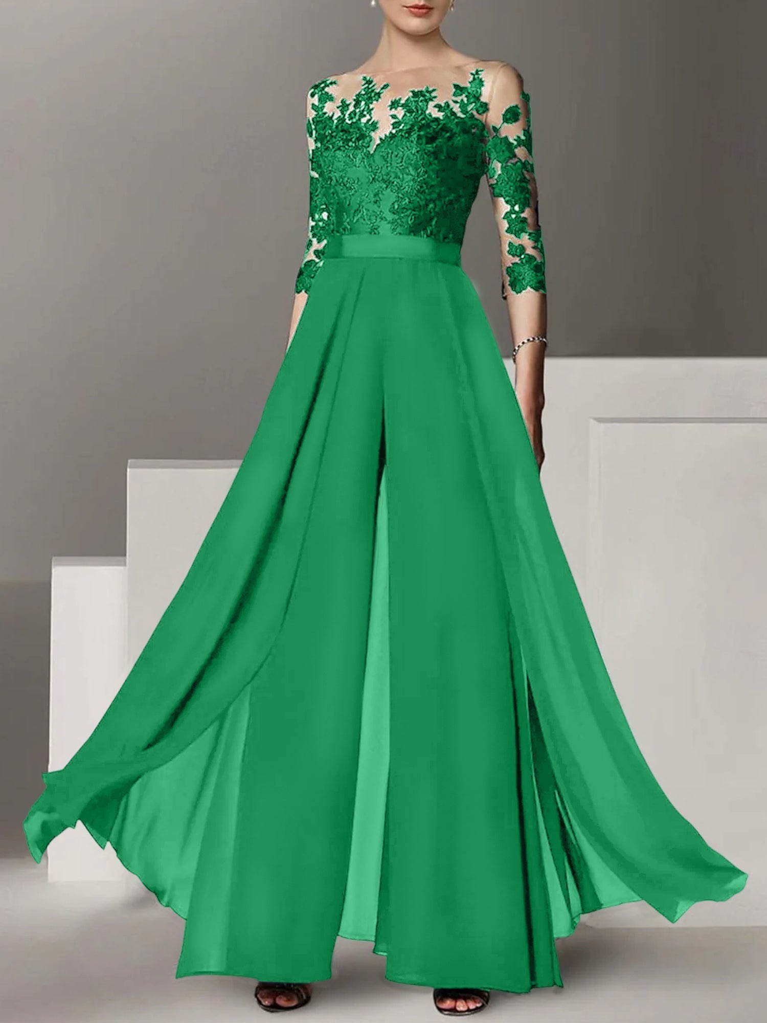 Vestidos de madre de la novia de corte A/princesa con apliques