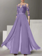 Vestidos de madre de la novia de corte A/princesa con apliques