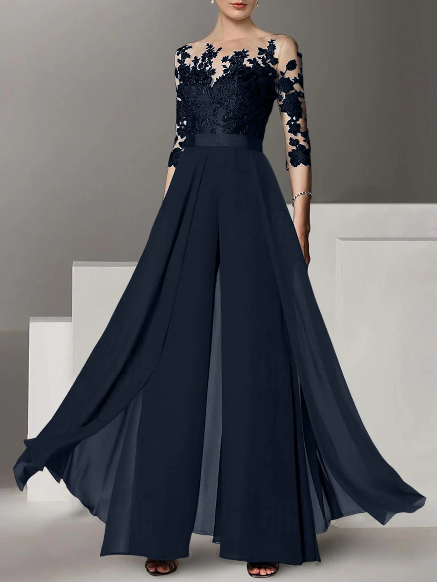 Vestidos de madre de la novia de corte A/princesa con apliques