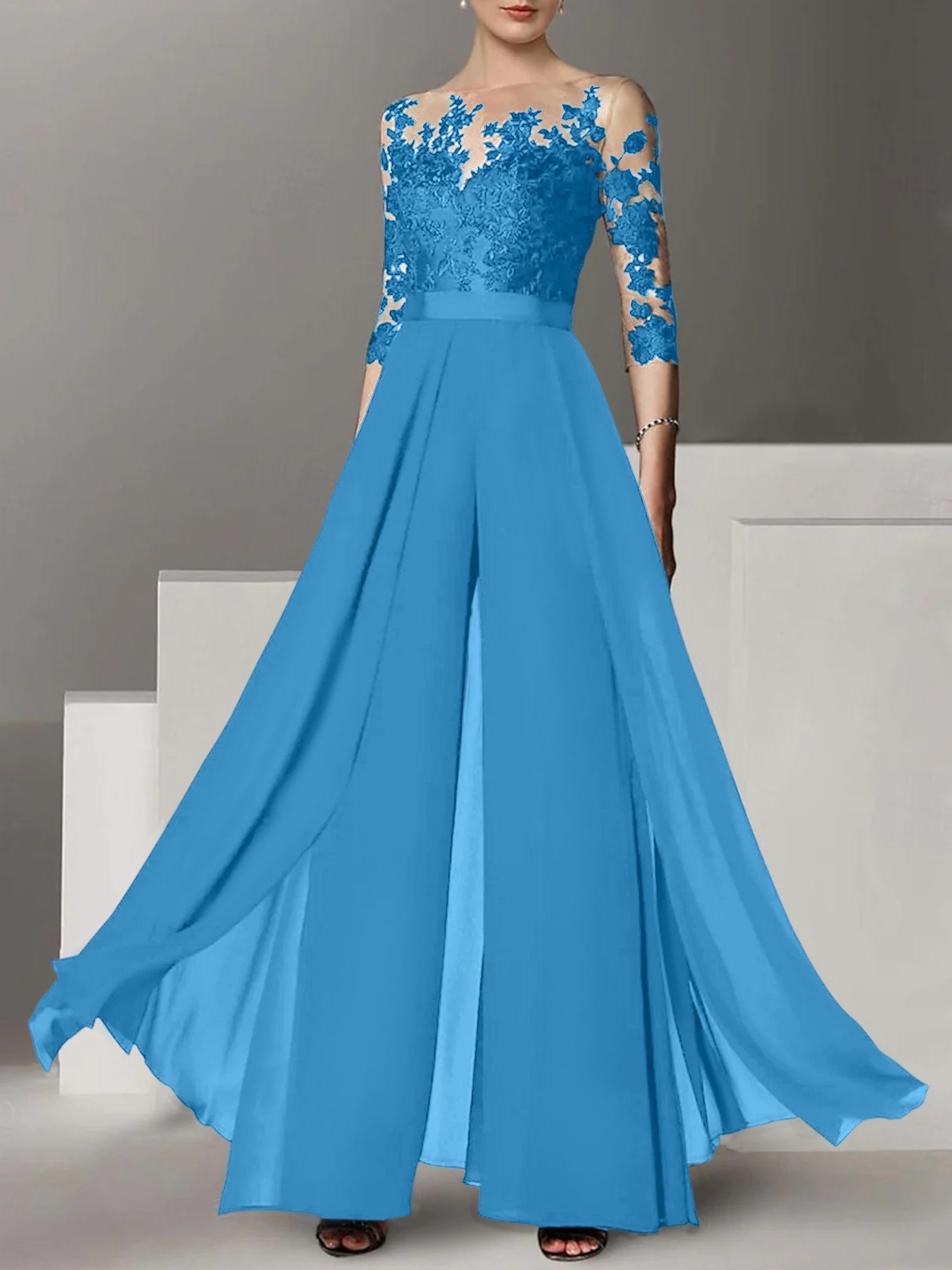 Vestidos de madre de la novia de corte A/princesa con apliques