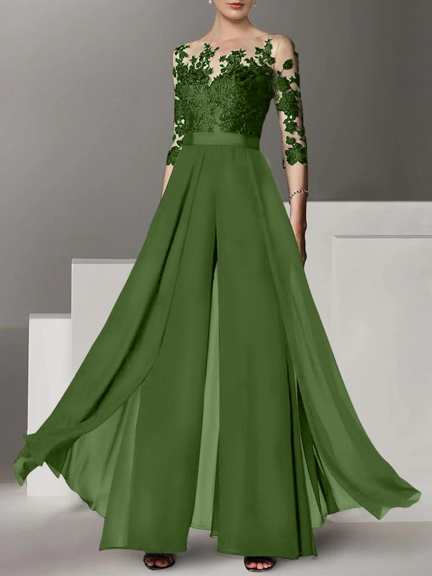 Vestidos de madre de la novia de corte A/princesa con apliques