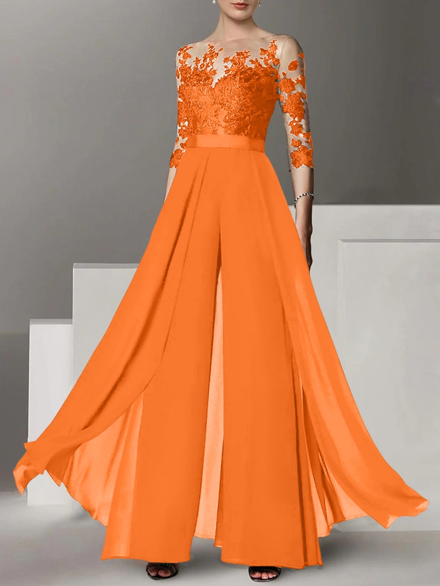 Vestidos de madre de la novia de corte A/princesa con apliques