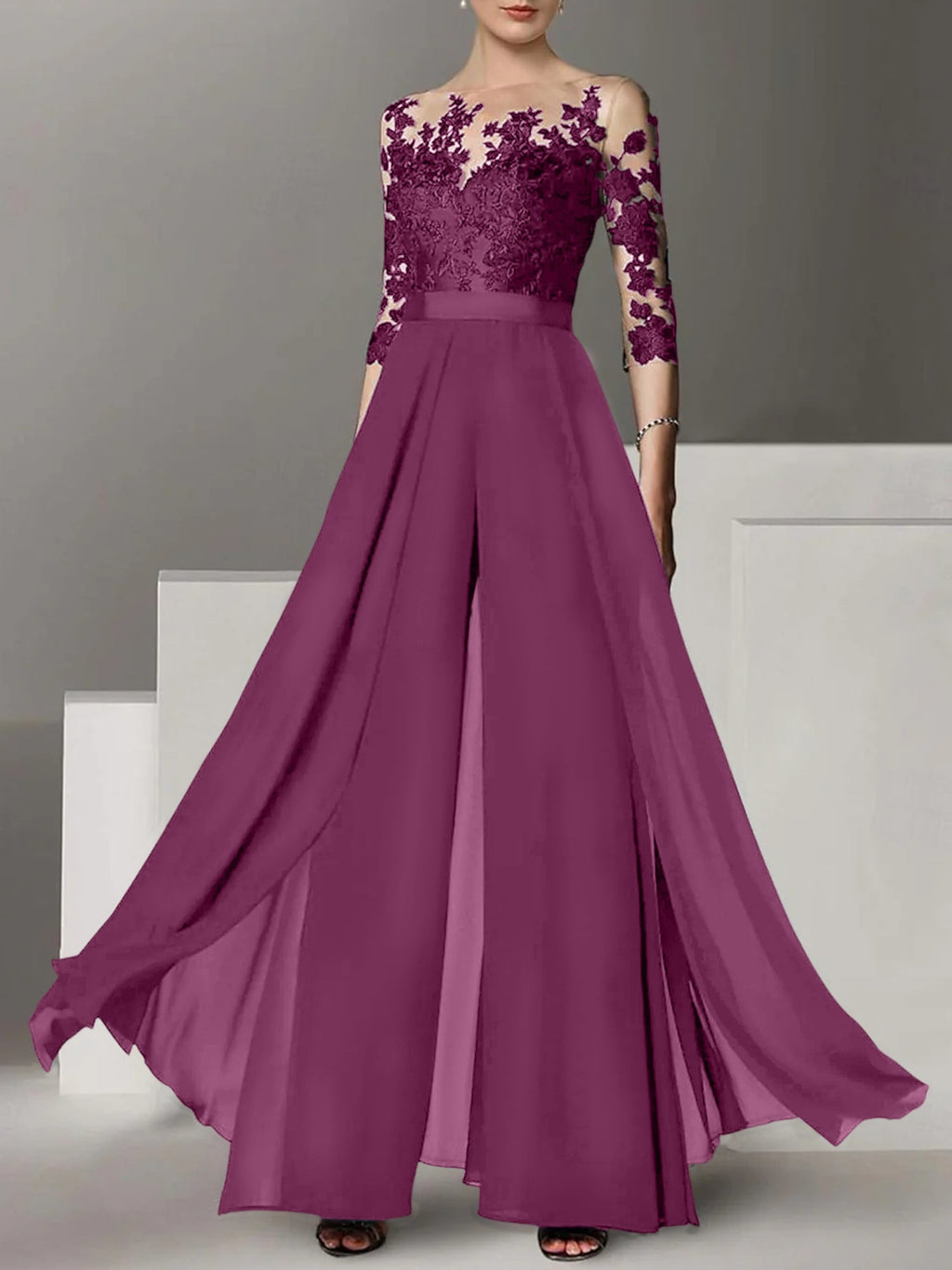 Vestidos de madre de la novia de corte A/princesa con apliques
