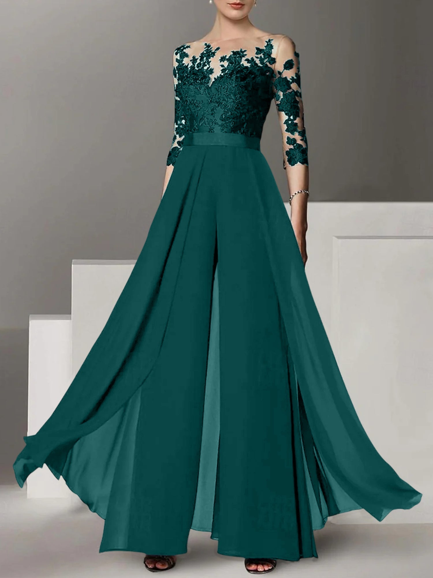 Vestidos de madre de la novia de corte A/princesa con apliques