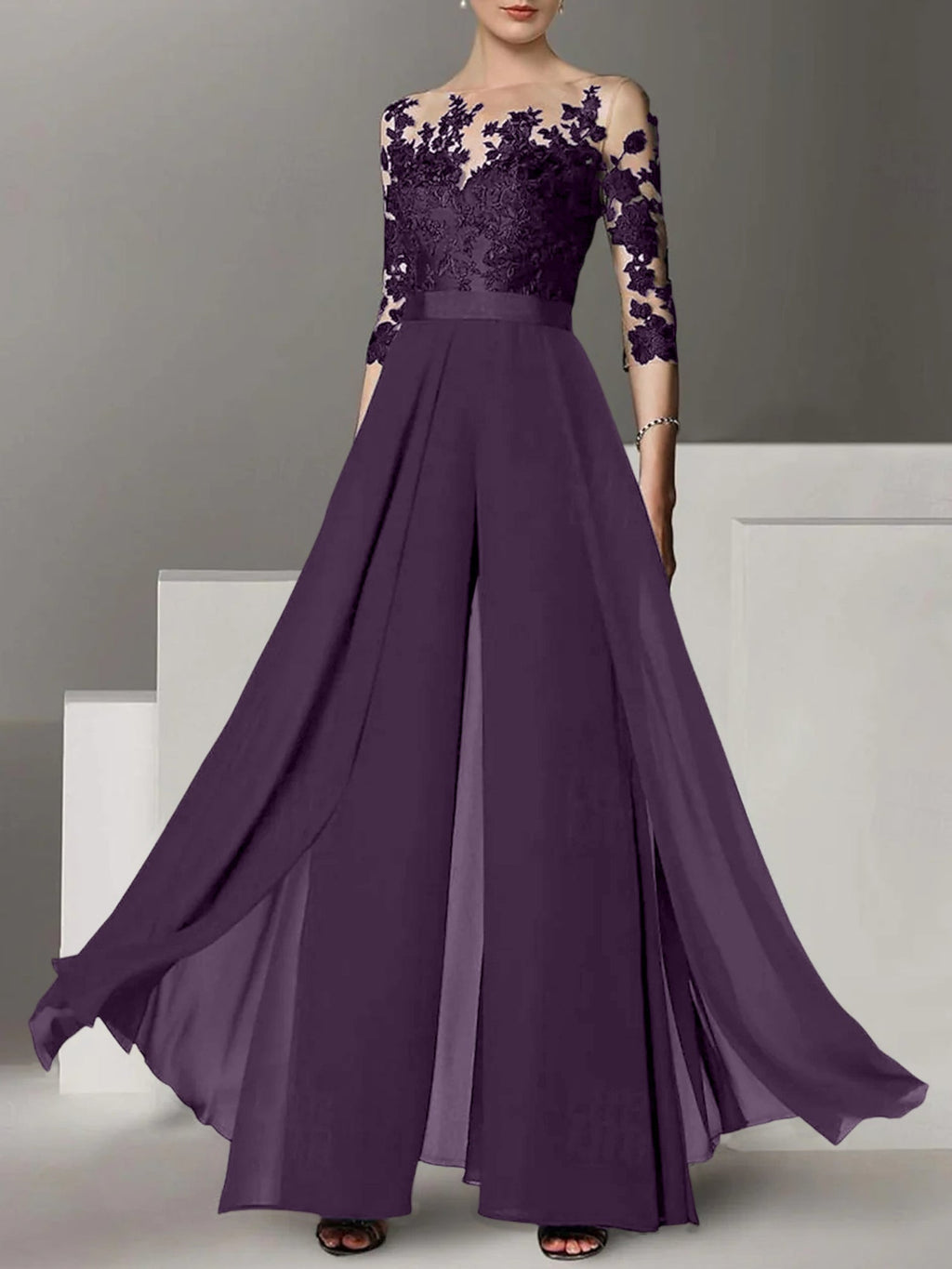 Vestidos de madre de la novia de corte A/princesa con apliques