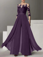 Vestidos de madre de la novia de corte A/princesa con apliques