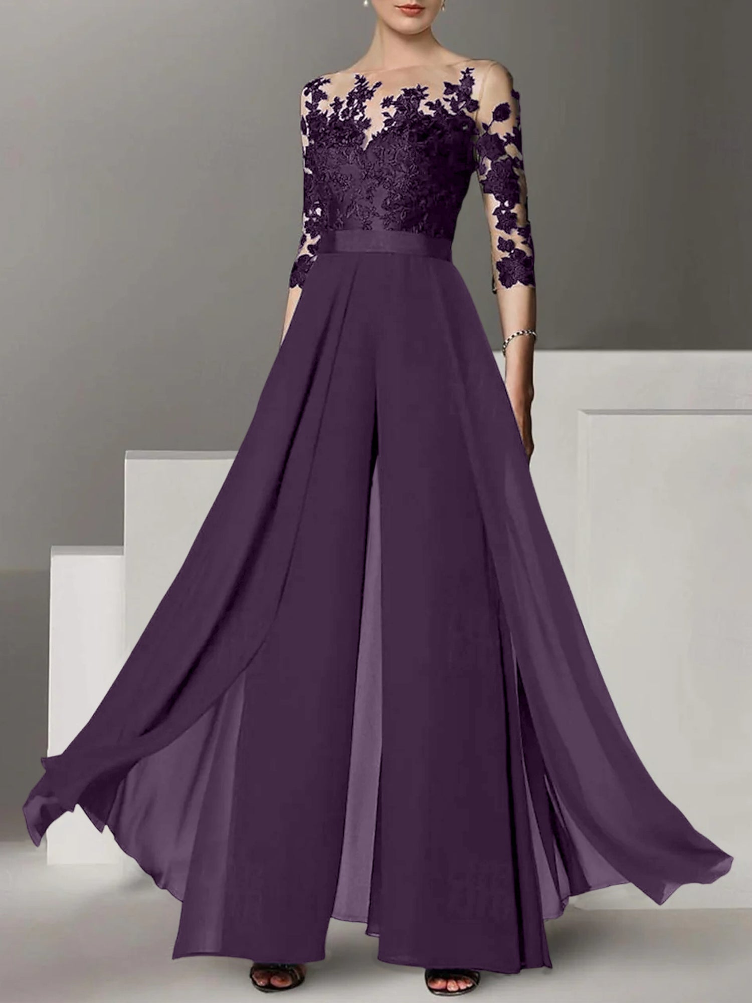 Vestidos de madre de la novia de corte A/princesa con apliques
