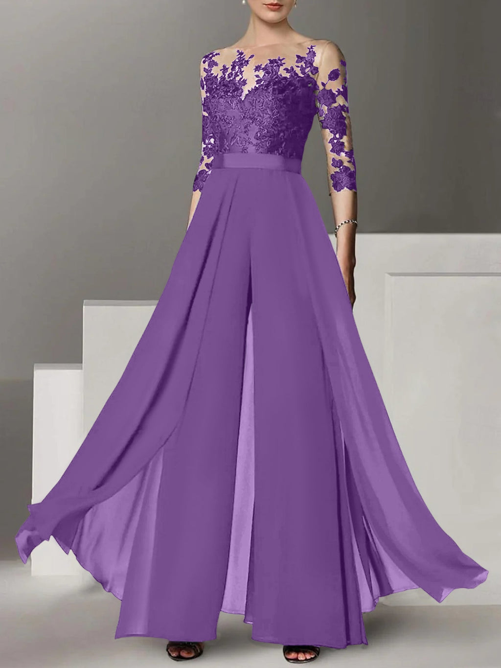 Vestidos de madre de la novia de corte A/princesa con apliques