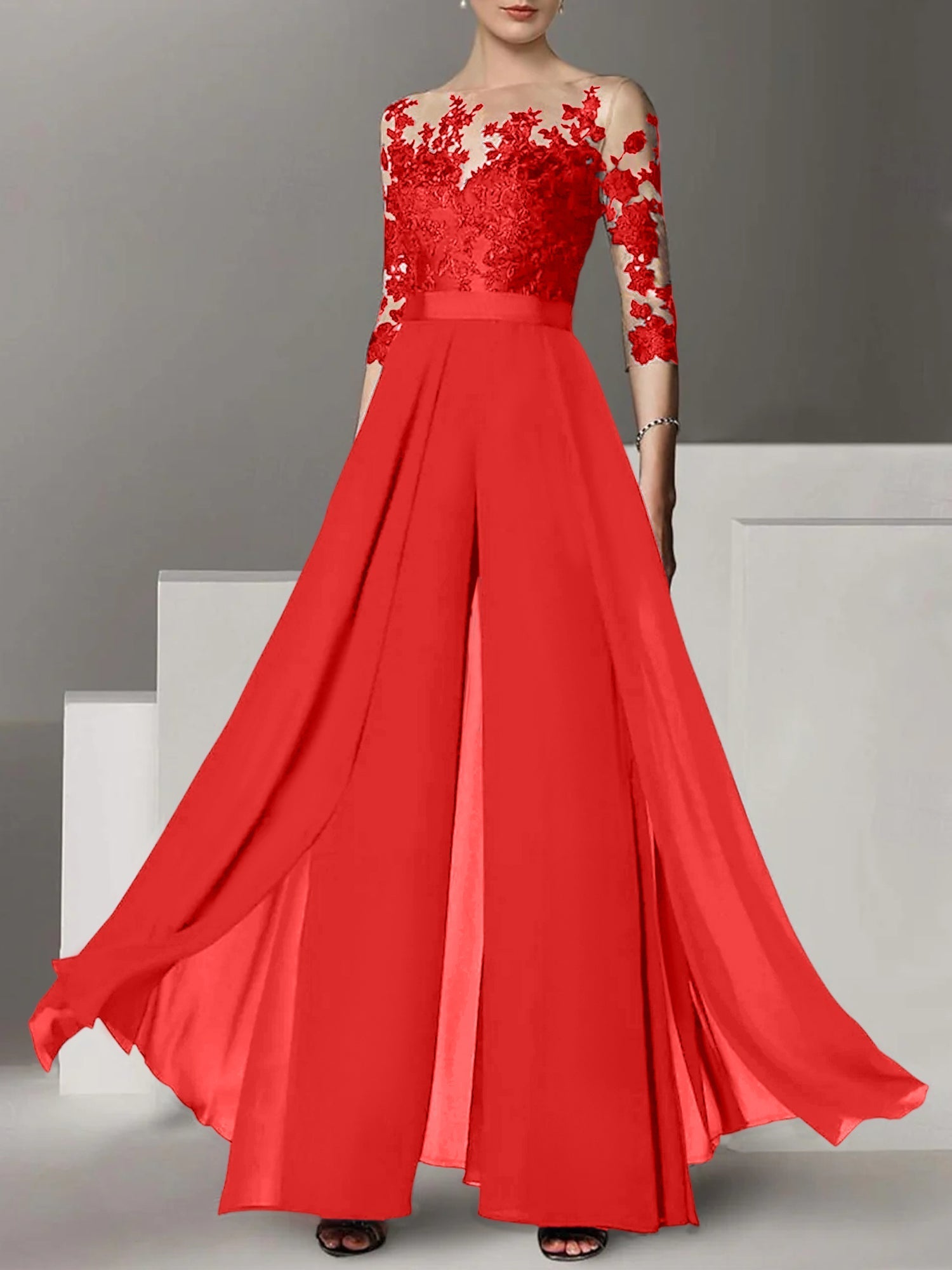 Vestidos de madre de la novia de corte A/princesa con apliques