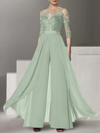 Vestidos de madre de la novia de corte A/princesa con apliques
