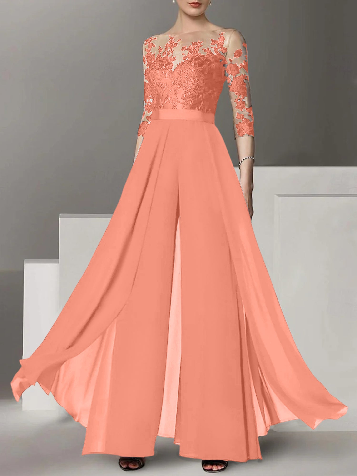 Vestidos de madre de la novia de corte A/princesa con apliques