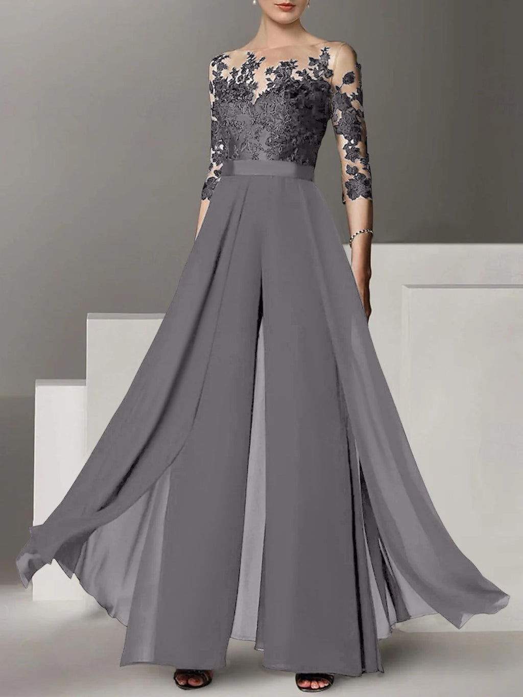 Vestidos de madre de la novia de corte A/princesa con apliques