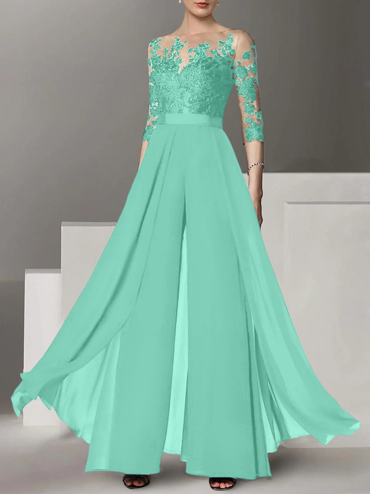 Vestidos de madre de la novia de corte A/princesa con apliques