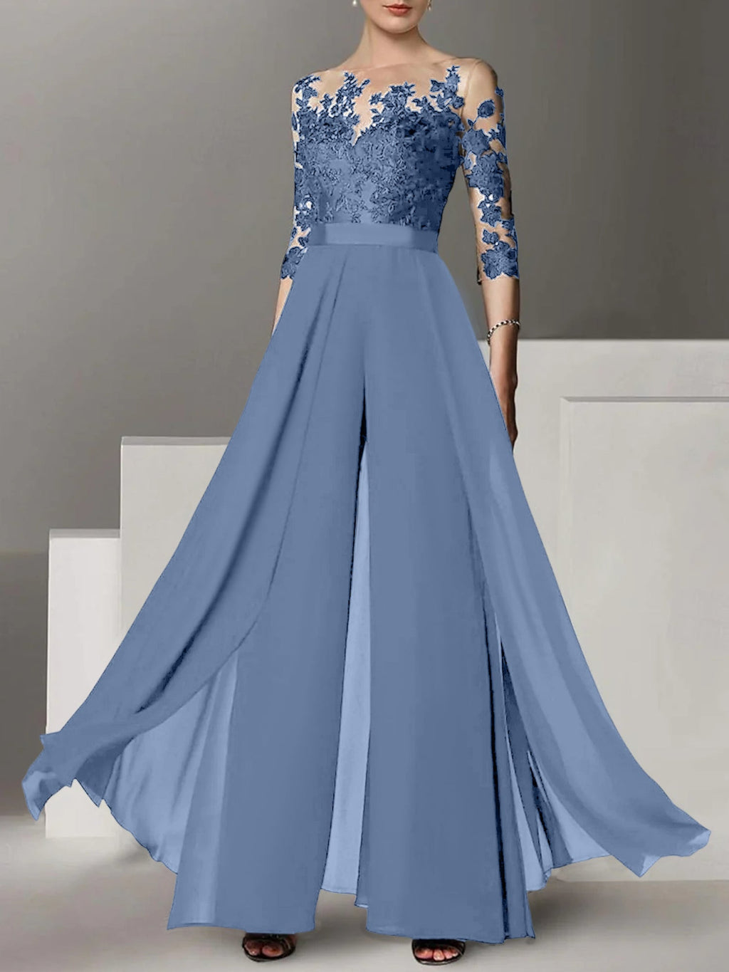 Vestidos de madre de la novia de corte A/princesa con apliques