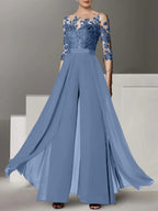 Vestidos de madre de la novia de corte A/princesa con apliques