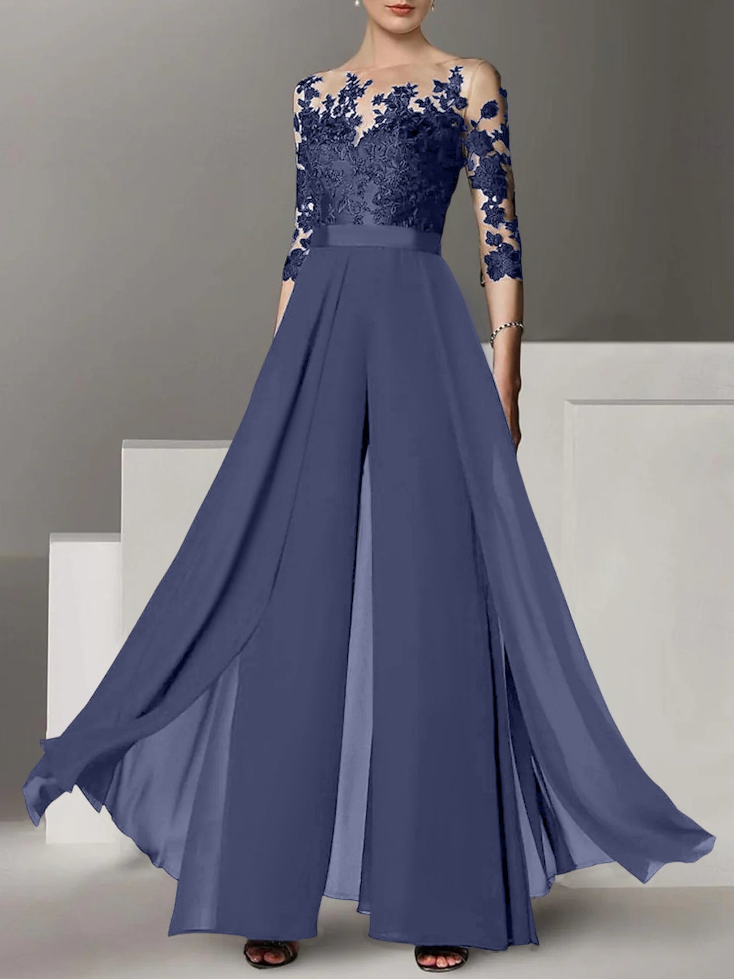 Vestidos de madre de la novia de corte A/princesa con apliques
