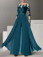 Vestidos de madre de la novia de corte A/princesa con apliques