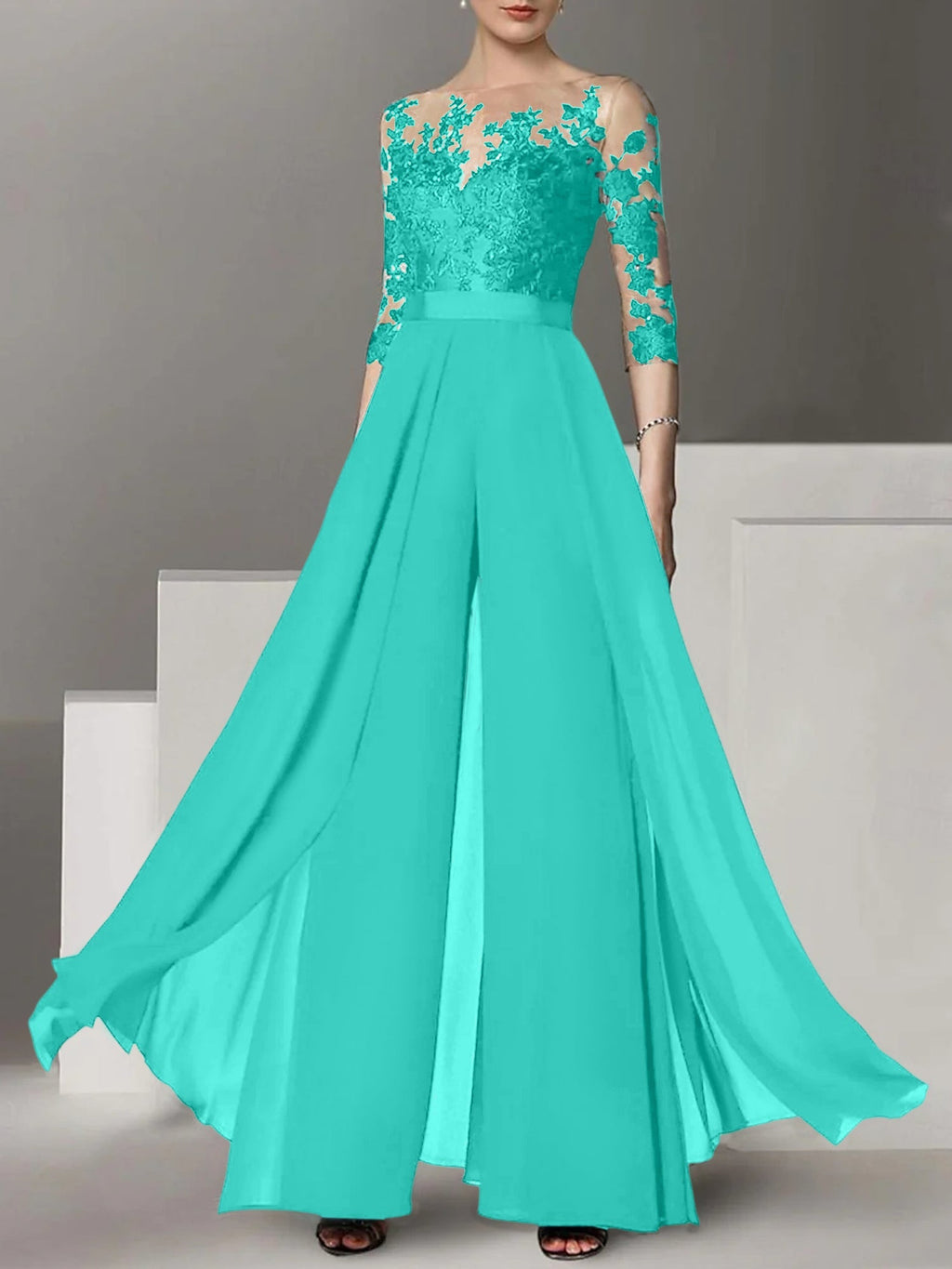 Vestidos de madre de la novia de corte A/princesa con apliques
