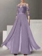 Vestidos de madre de la novia de corte A/princesa con apliques