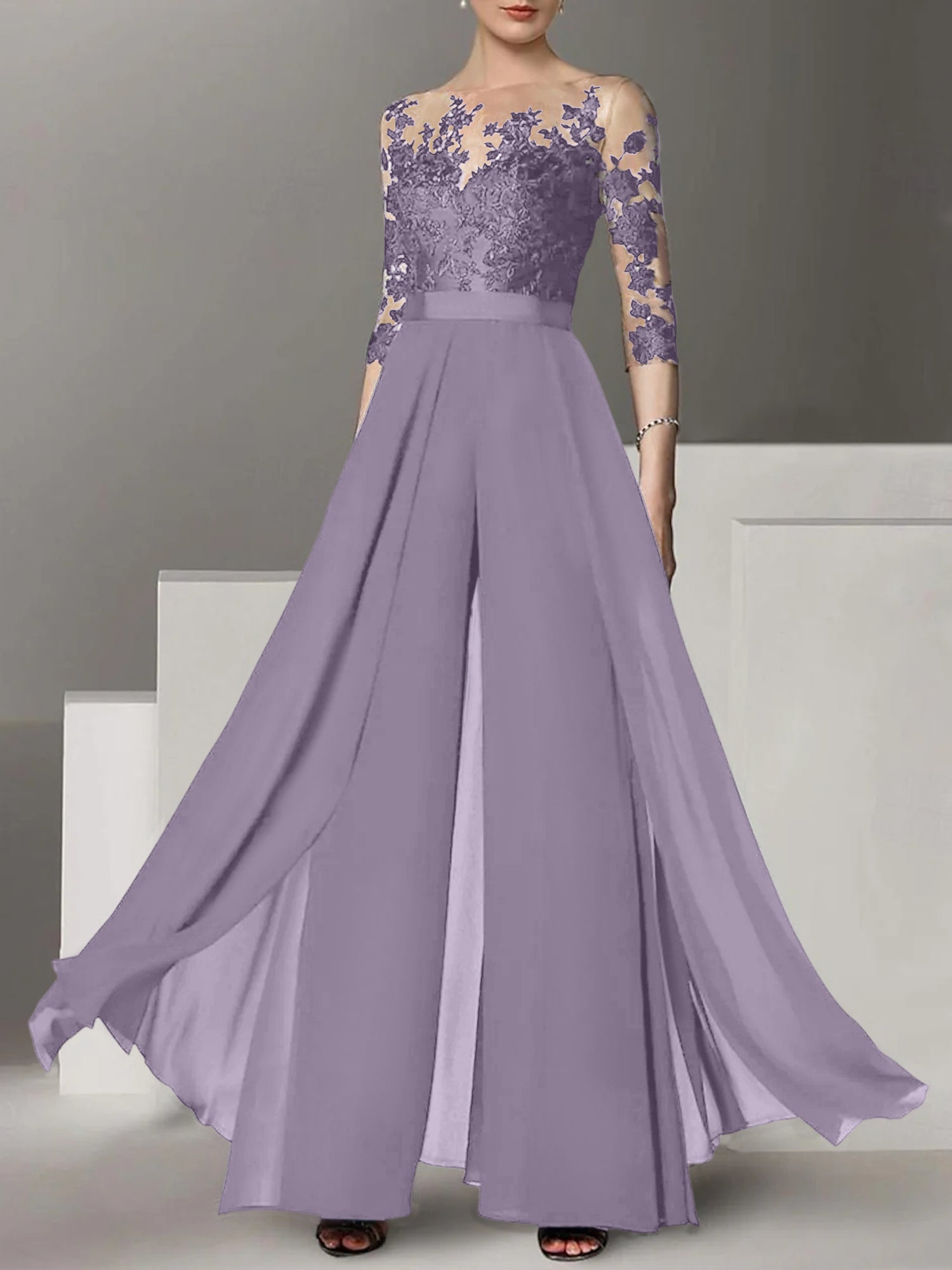 Vestidos de madre de la novia de corte A/princesa con apliques