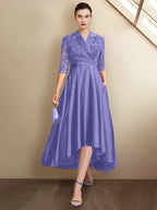 Vestidos para madre de la novia con escote en V, corte tubo y largo hasta la rodilla