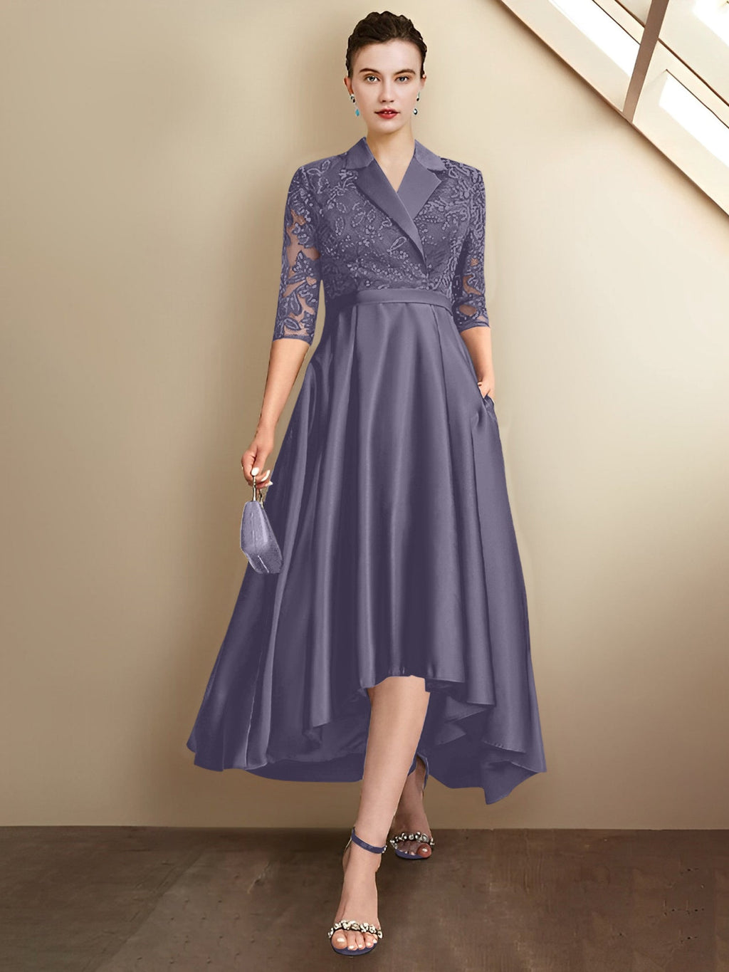 Vestidos para madre de la novia con escote en V, corte tubo y largo hasta la rodilla