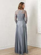 Vestidos de madre de la novia de corte A/princesa con apliques y lentejuelas