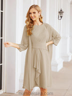 Vestidos de madre de la novia Sunnderly, vestido de fiesta, vestido plisado informal SY28065 