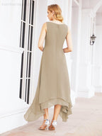Vestido formal de fiesta Sunnderly de dos piezas, corte A, para madre de la novia, SY28073 