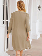 Vestidos de madre de la novia Sunnderly, vestido de fiesta, vestido plisado informal SY28065 