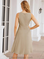 Vestidos de madre de la novia Sunnderly, vestido de fiesta, vestido plisado informal SY28065 
