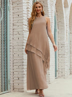 Vestidos de gasa largos de talla grande para madre de la novia, vestido formal de dama de honor para graduación SY28019 