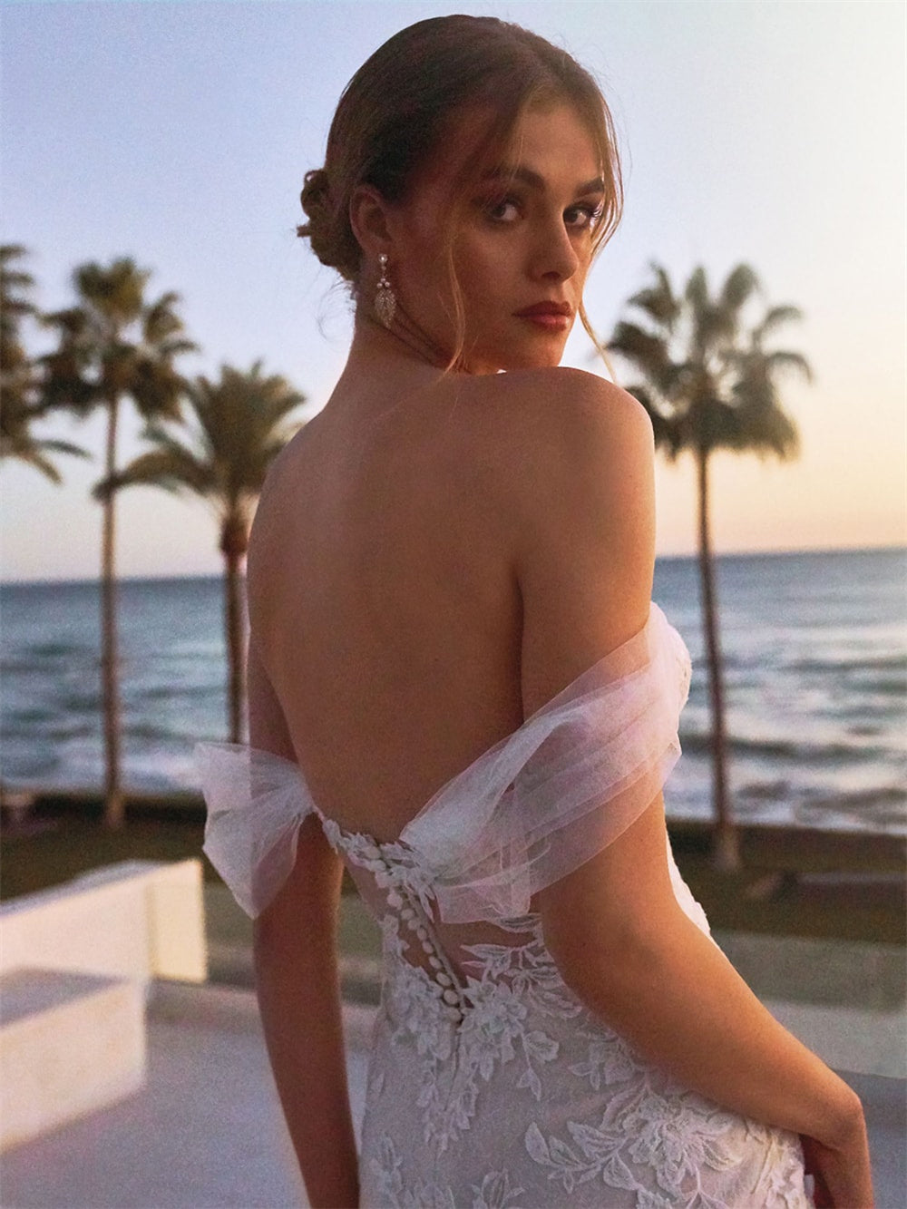 Beach Sweetheart Neck Off The Shoulder Wedding Dress Romantic Lace Appliques Bridal Gown Pastrol Vestidos De Novia-payinti
