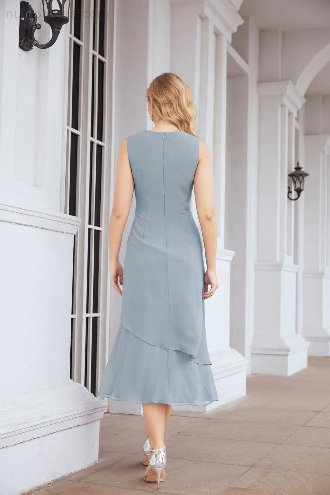 Vestido formal de fiesta Sunnderly de dos piezas, corte A, para madre de la novia, SY28072 