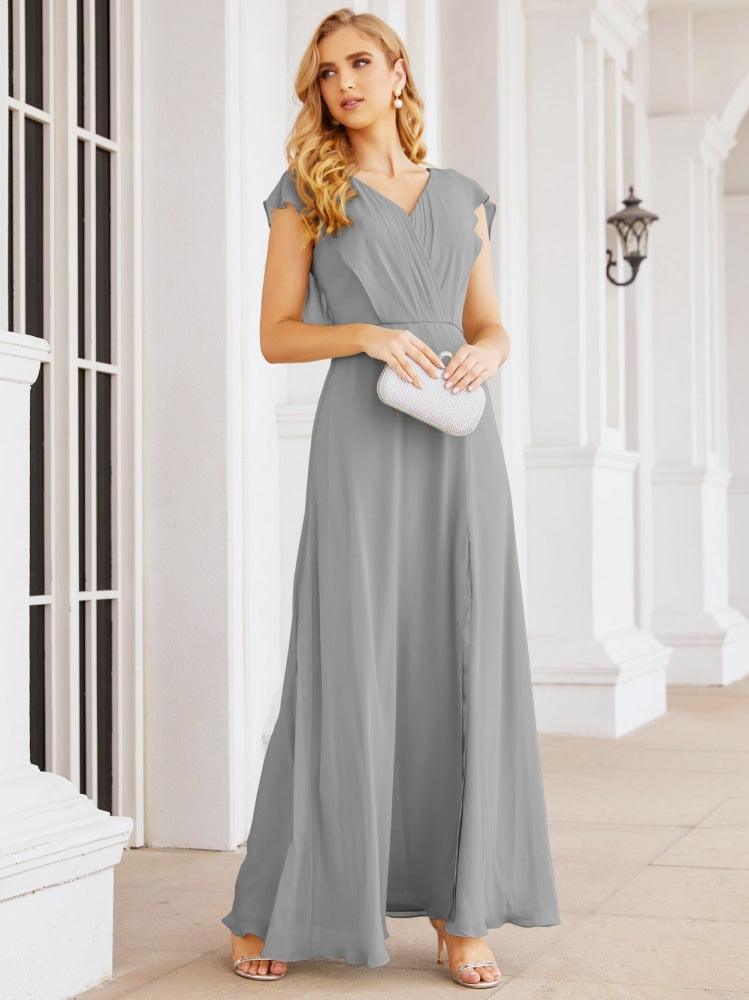 Vestidos de dama de honor Sunnderly con capa, vestido formal de fiesta con espalda descubierta para madre de la novia SY28058 