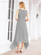Vestido formal de fiesta Sunnderly de dos piezas, corte A, para madre de la novia, SY28073 