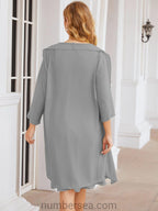 Vestidos de madre de la novia Sunnderly, vestido de fiesta, vestido plisado informal SY28065 