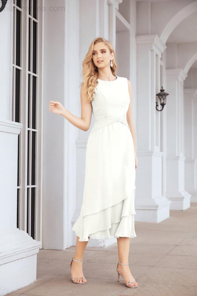 Vestido formal de fiesta Sunnderly de dos piezas, corte A, para madre de la novia, SY28072 