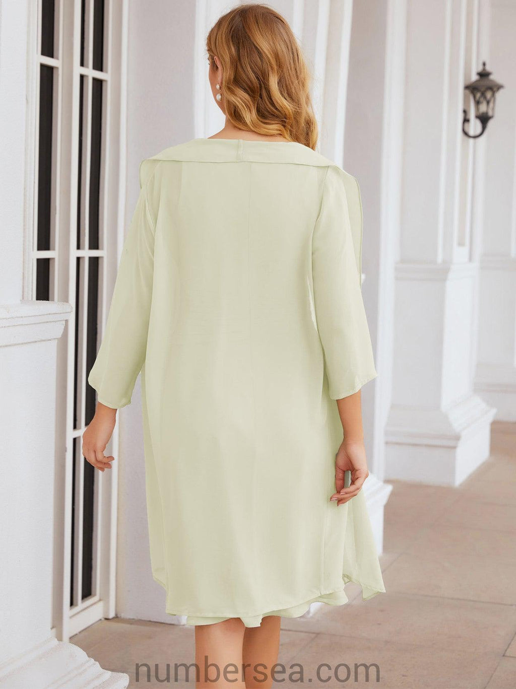 Vestidos de madre de la novia Sunnderly, vestido de fiesta, vestido plisado informal SY28065 