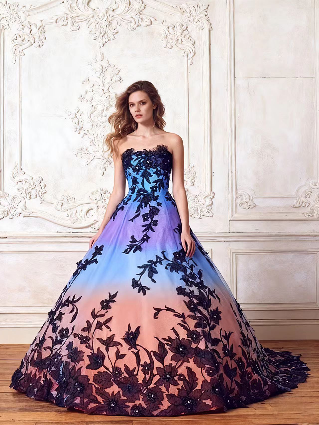 Beautiful dresses princesses ball gown prom dress S7689