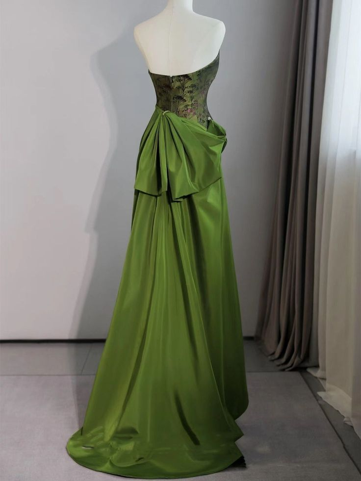 Vintage Sweetheart Grünes Etuikleid Meerjungfrau Ballkleid Langes Abendkleid Y7624
