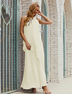 Vestidos de gasa largos de talla grande para madre de la novia, vestido formal de dama de honor para graduación SY28019 