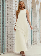 Vestidos de gasa largos de talla grande para madre de la novia, vestido formal de dama de honor para graduación SY28019 